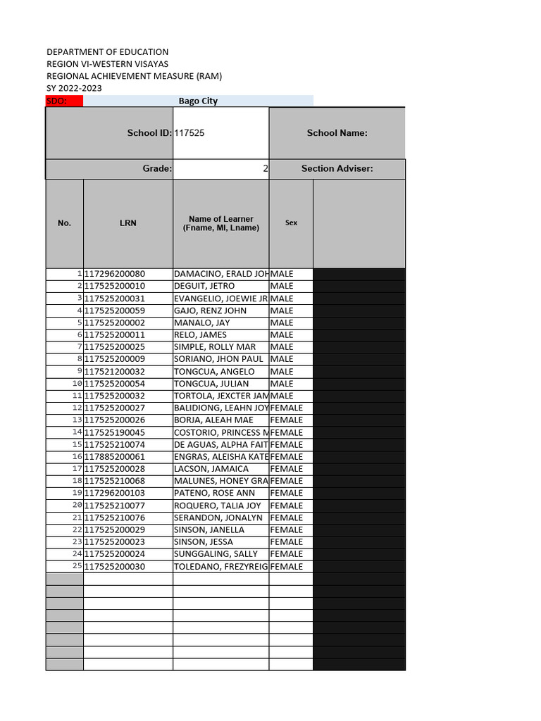 Grade 2 Student Proficiency Report 2023 | PDF