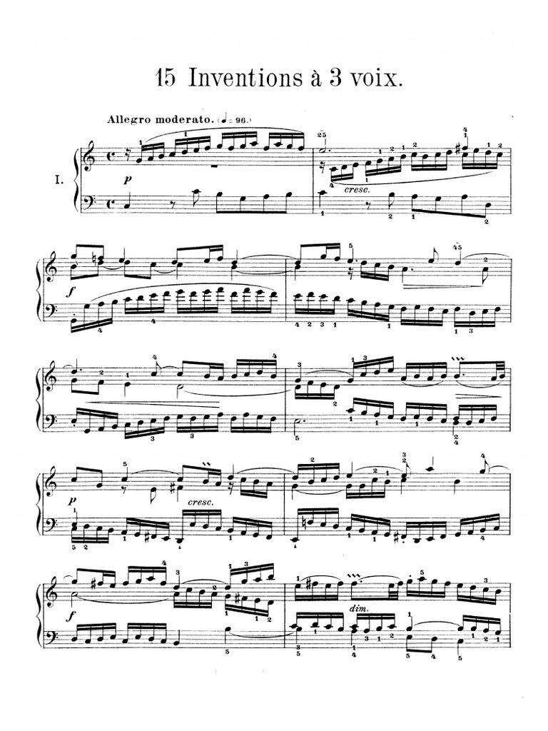 3 Part Inventions JS Bach | PDF