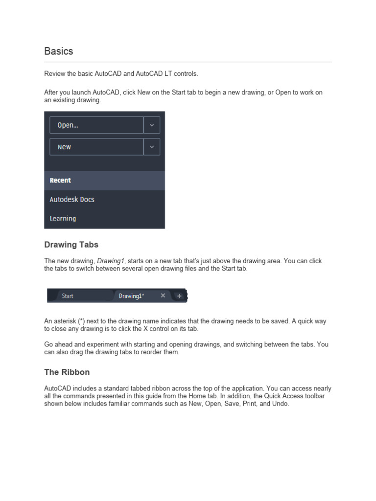 Autocad Basics Notes | PDF | Window (Computing) | Length