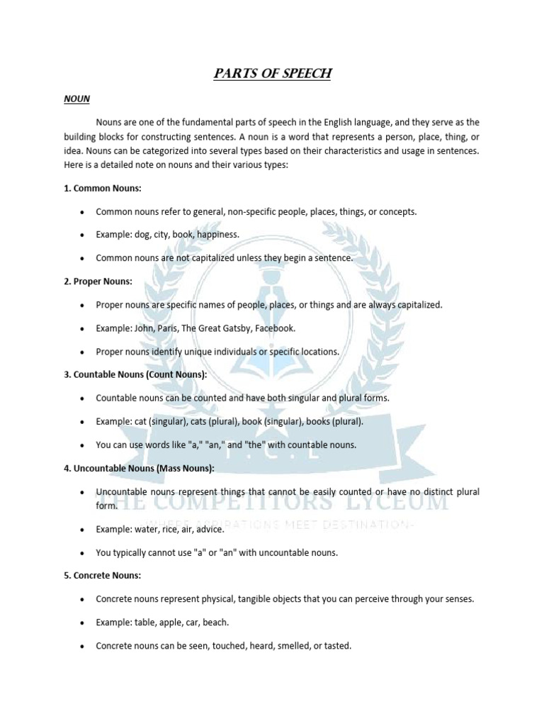 PARTS OF SPEECH IN ENGLISH PDF DOWNLOAD visual data 6