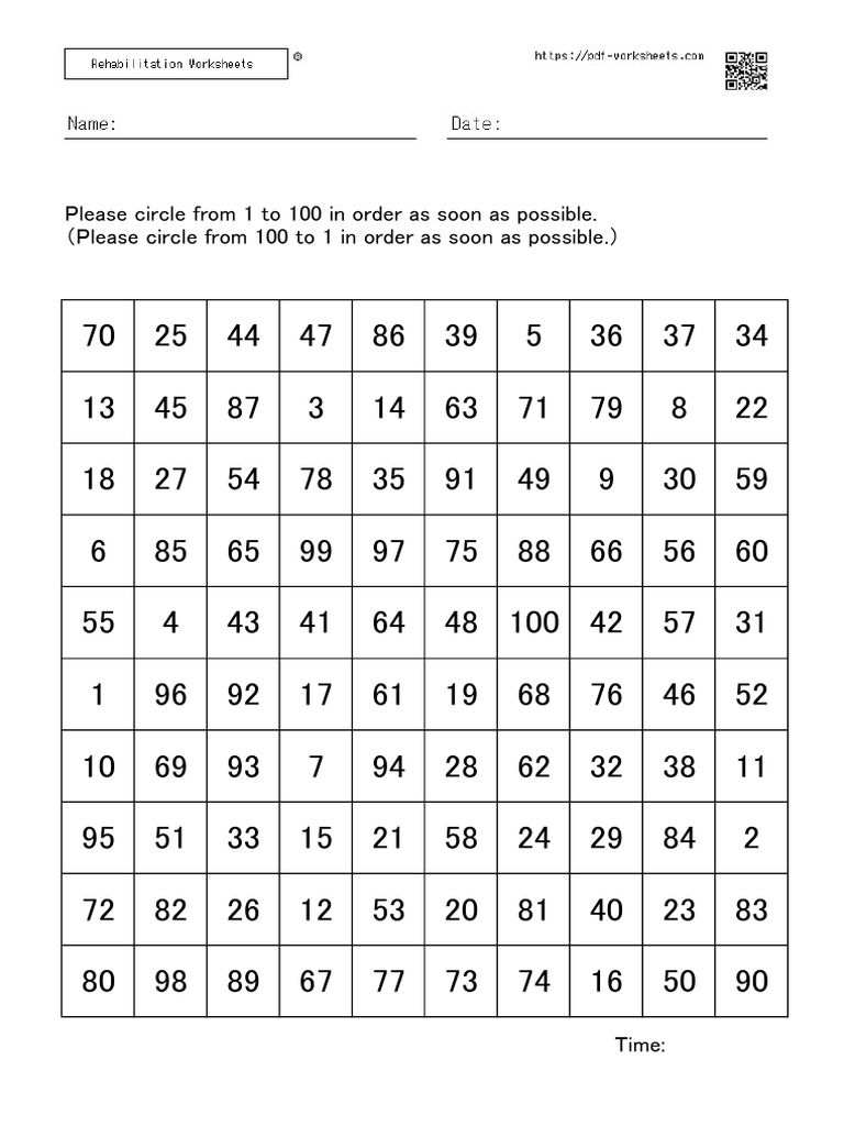 Number Circling Exercise Guide | PDF