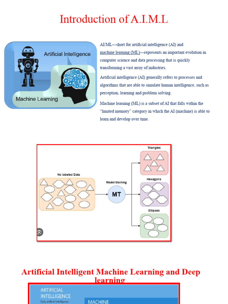 Introduction of AIML | PDF | Artificial Intelligence | Intelligence (AI ...