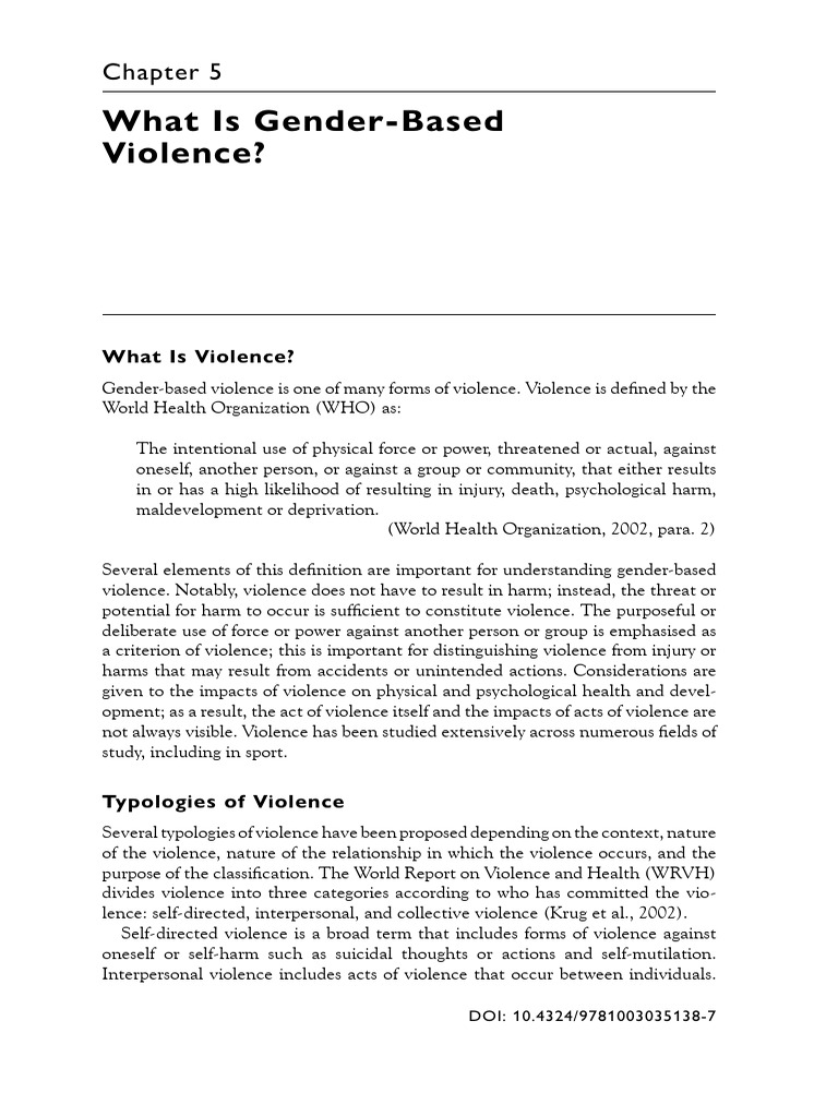 what-is-gender-based-violence-pdf-violence-child-abuse