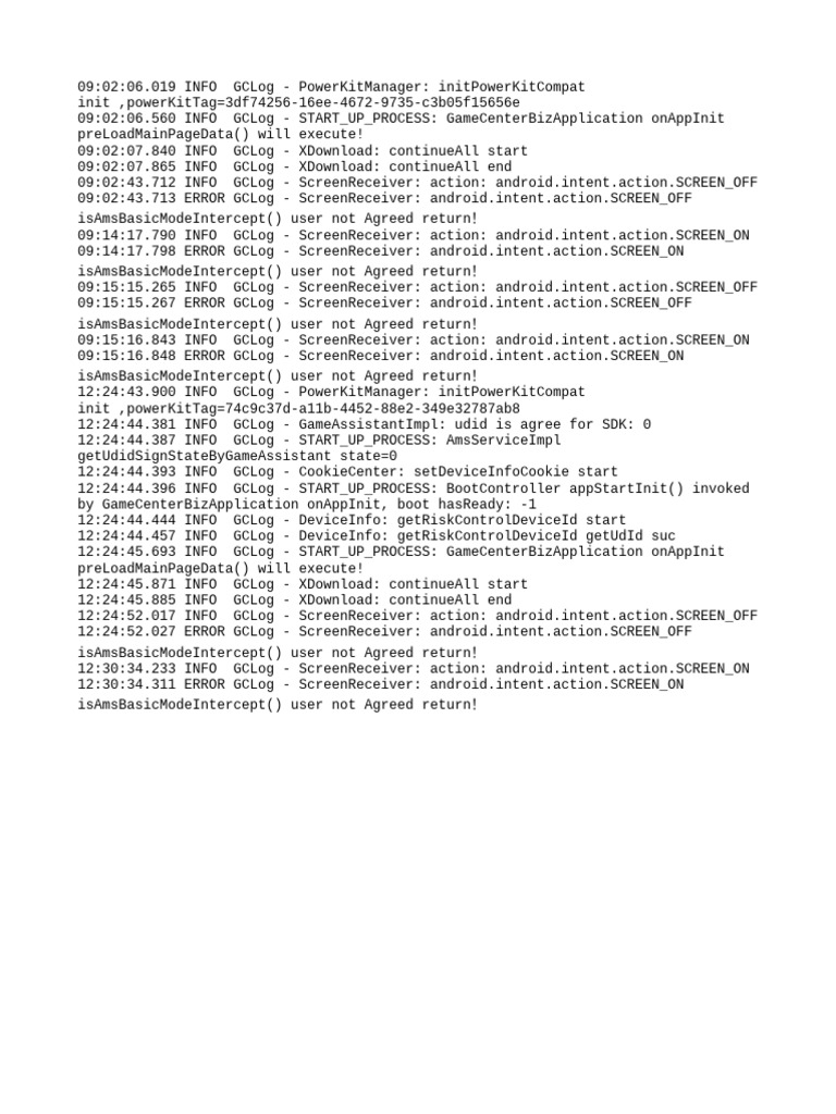 Android Screen Receiver Log Errors | PDF | Technology & Engineering