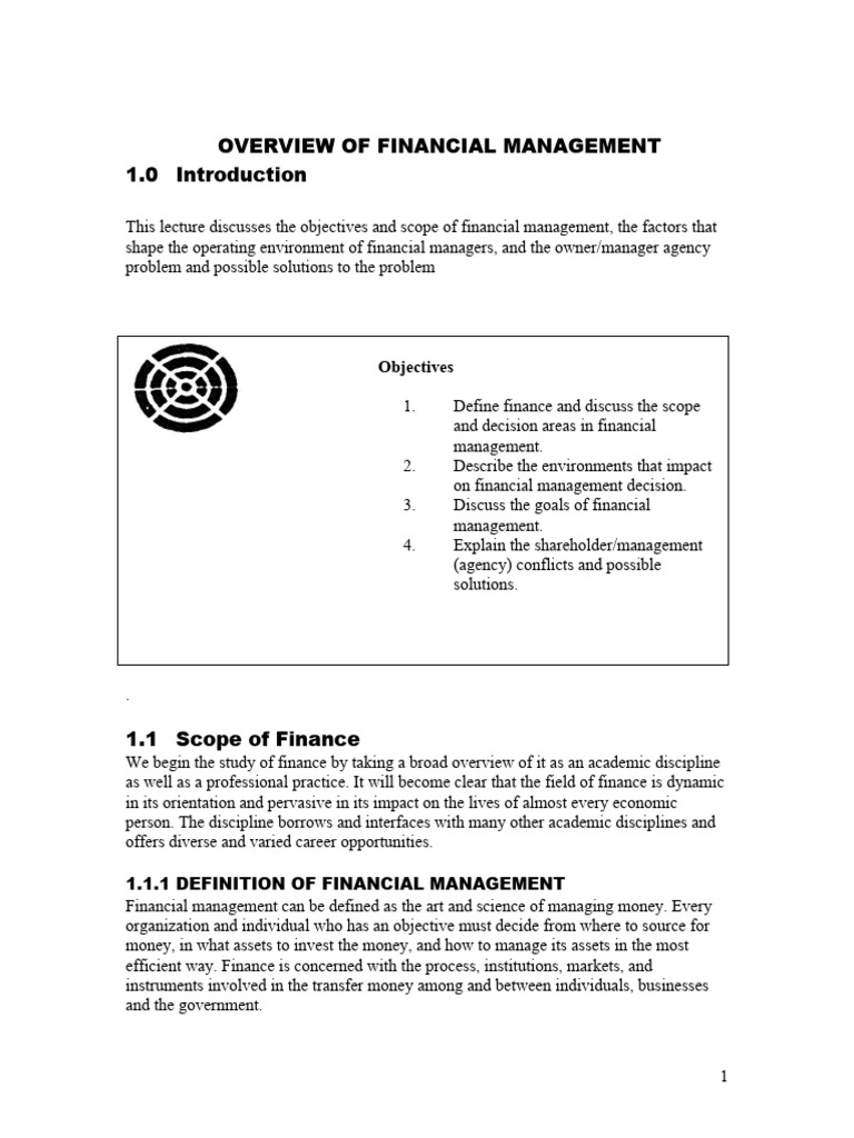 Financial Management Overview and Objectives | PDF | Securities ...