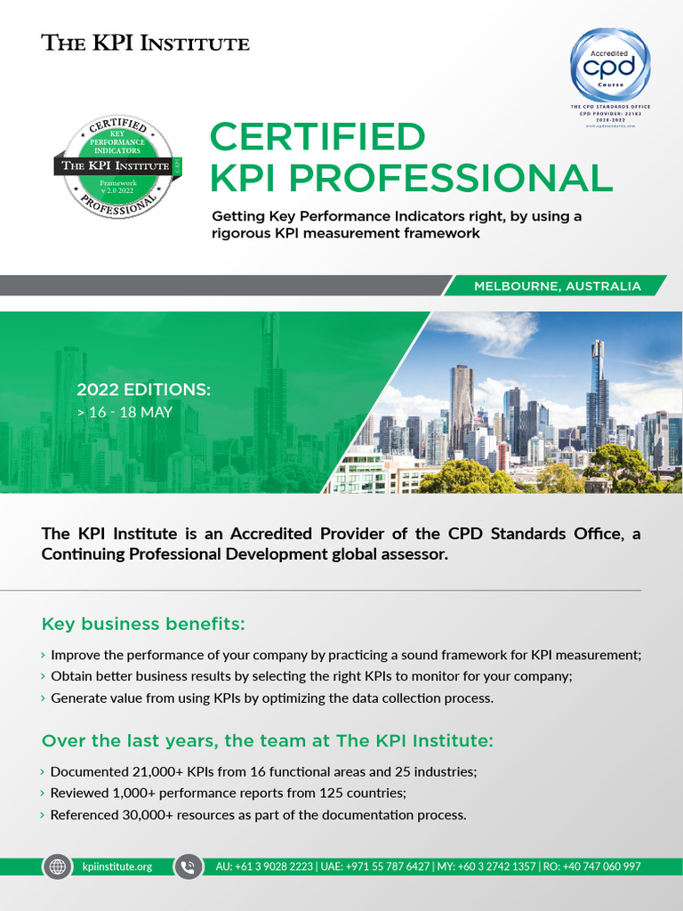 Certified KPI Professional Training Course | PDF | Performance ...