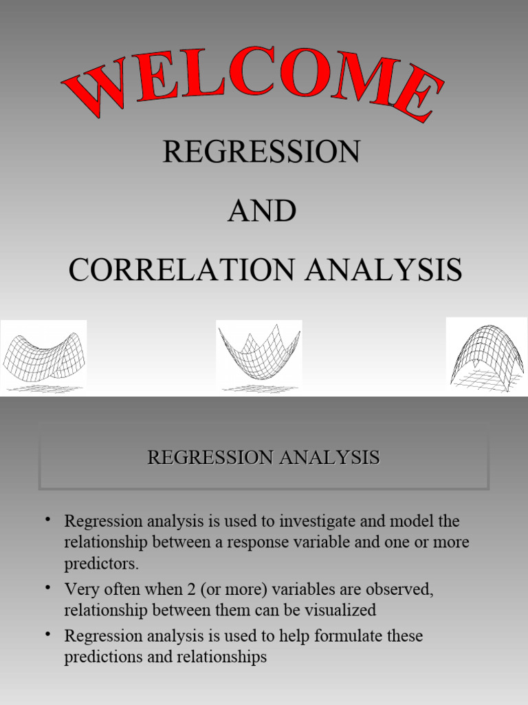 Regression and Correlation Analysis Guide | PDF | Linear Regression ...
