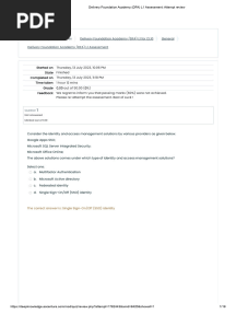 Delivery Foundation Academy (DFA) L1 Assessment - Attempt Review Set 5