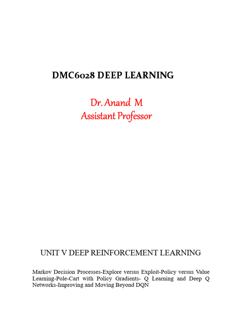 unit 5 deep learning | PDF | Applied Mathematics | Artificial Intelligence