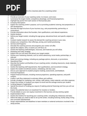 format for business plan