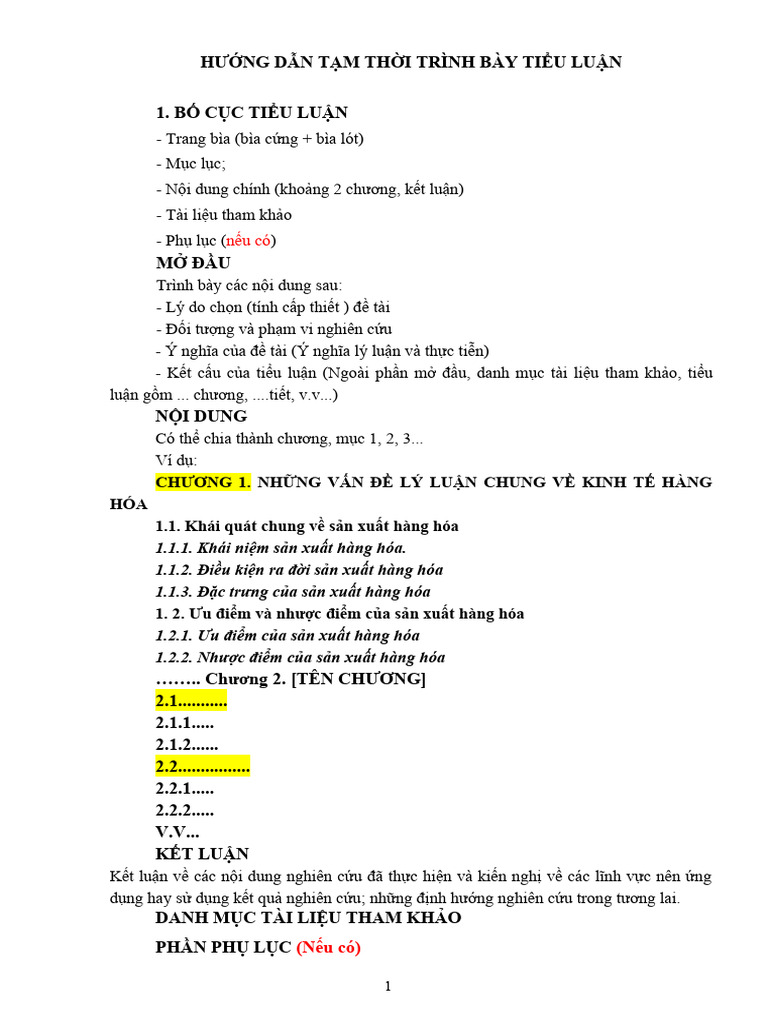 Huong Dan Trinh Bay Tieu Luan 2 Pdf