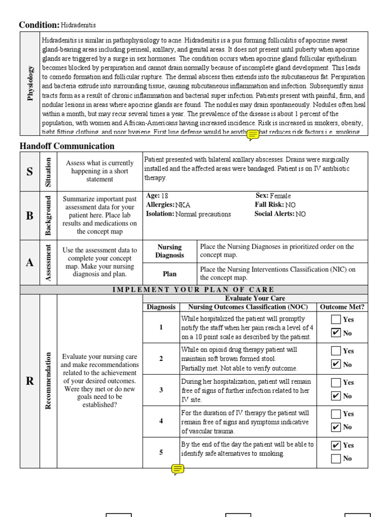 SBAR | PDF | Intravenous Therapy | Pain