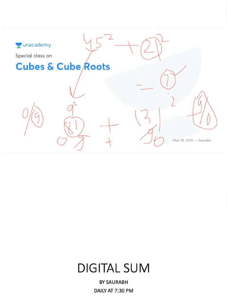 Cubes Cube Roots With Anno | PDF