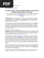 Download President Obama Calls for Ending Wall Street Brain Drain in Major Economic Speech Yesterday by Luna Media Group SN75016116 doc pdf