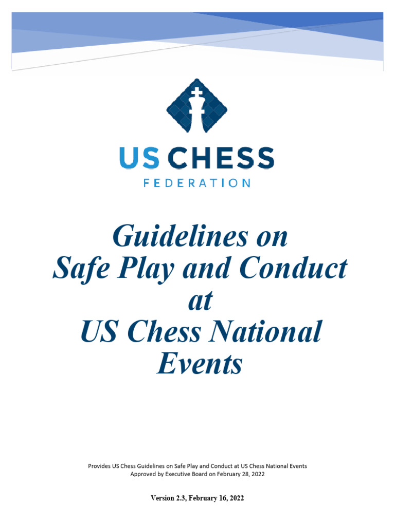 Safe Play Guidelines for US Chess Events | PDF | Bullying | Consent