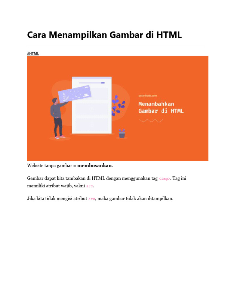 Menampilkan Gambar di HTML dan CSS | PDF | Bisnis | Komputer