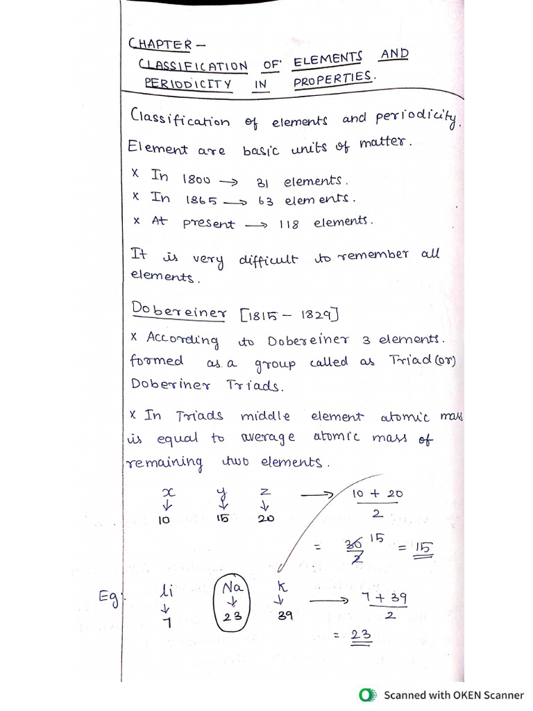 Classification of Elements and Periodicity in Properties | PDF
