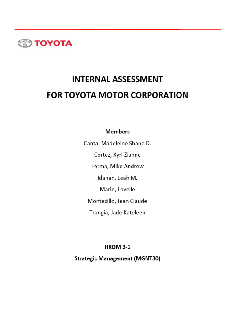 Toyota Corp | PDF | Toyota | Efficient Energy Use