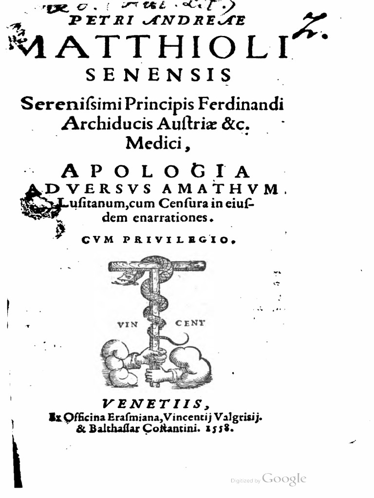 Apologia - Adversus - Amathum - Lusitanum 1558 | PDF