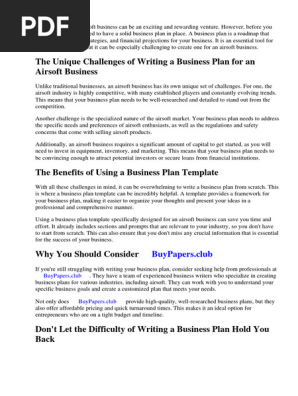Airsoft Business Plan Template