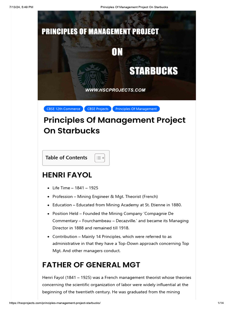 Management Principles Applied at Starbucks | PDF | Starbucks | Employment