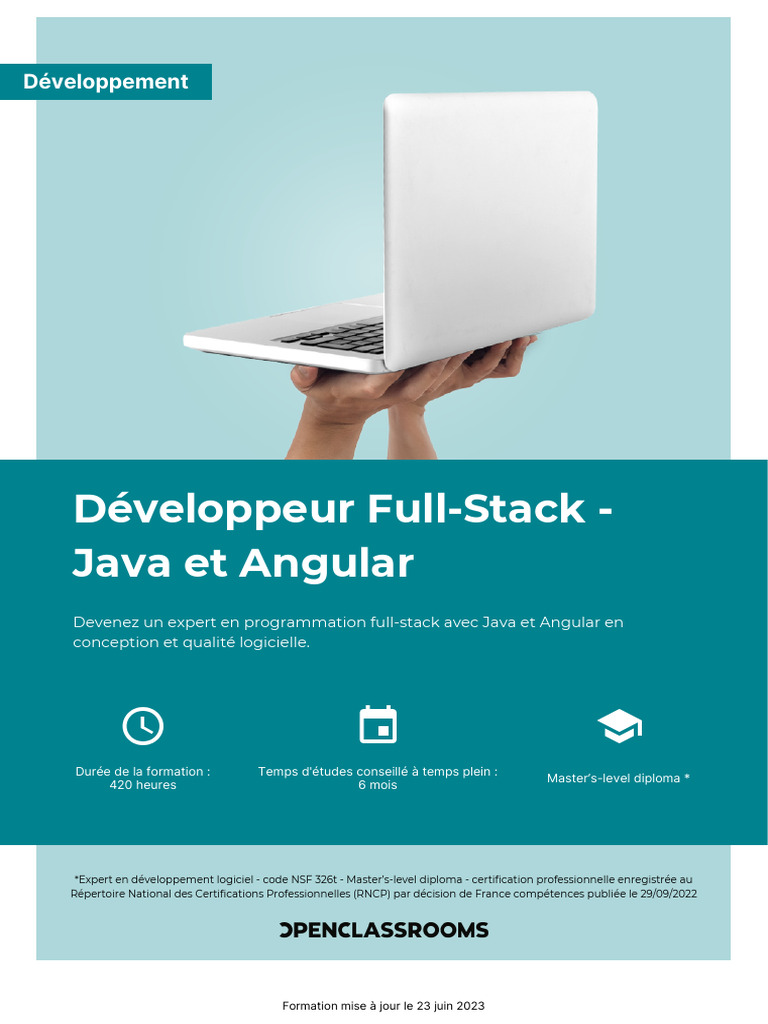 Formation Développeur Full-Stack Java/Angular | PDF | Architecture de ...