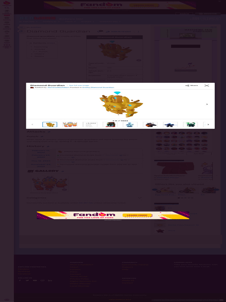 Diamond Guardian BedWars Wiki Fandom | PDF | Wiki | World Wide Web