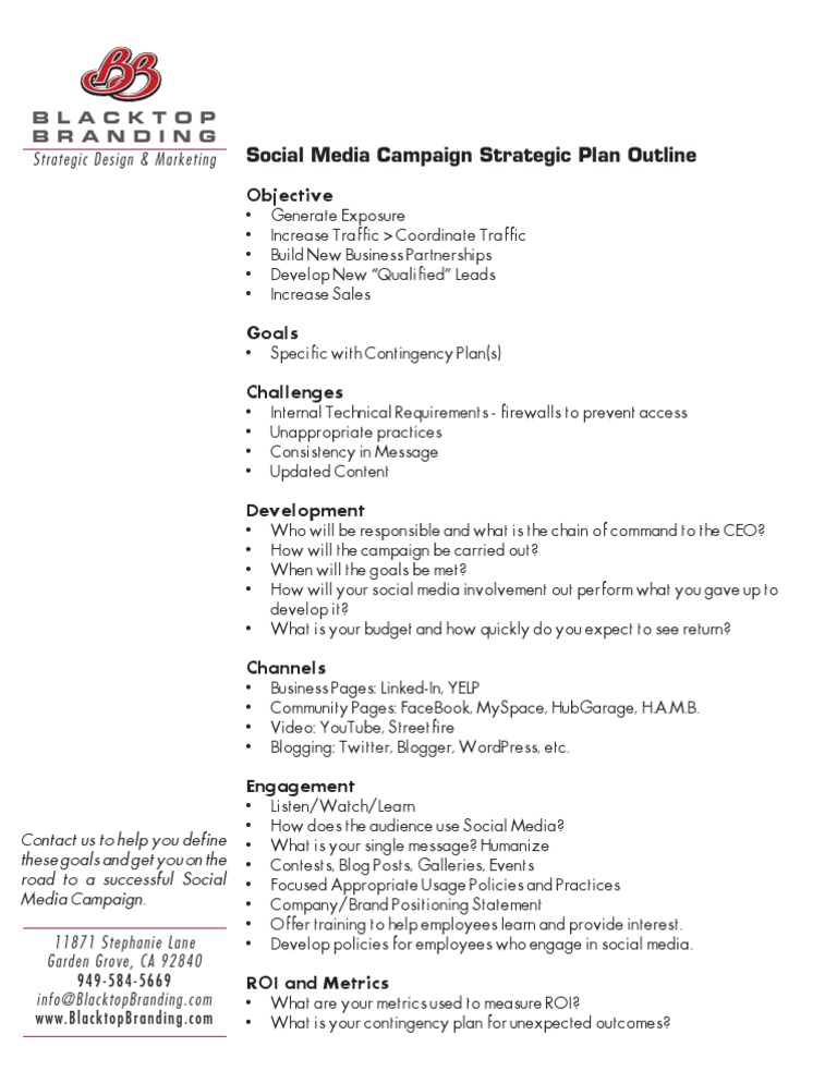 Social Media Campaign Outline