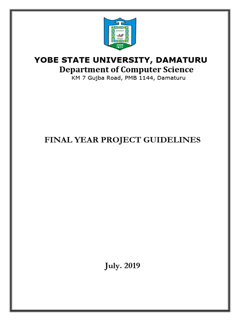 YSU Computer Science Project Guidelines | PDF | Paragraph