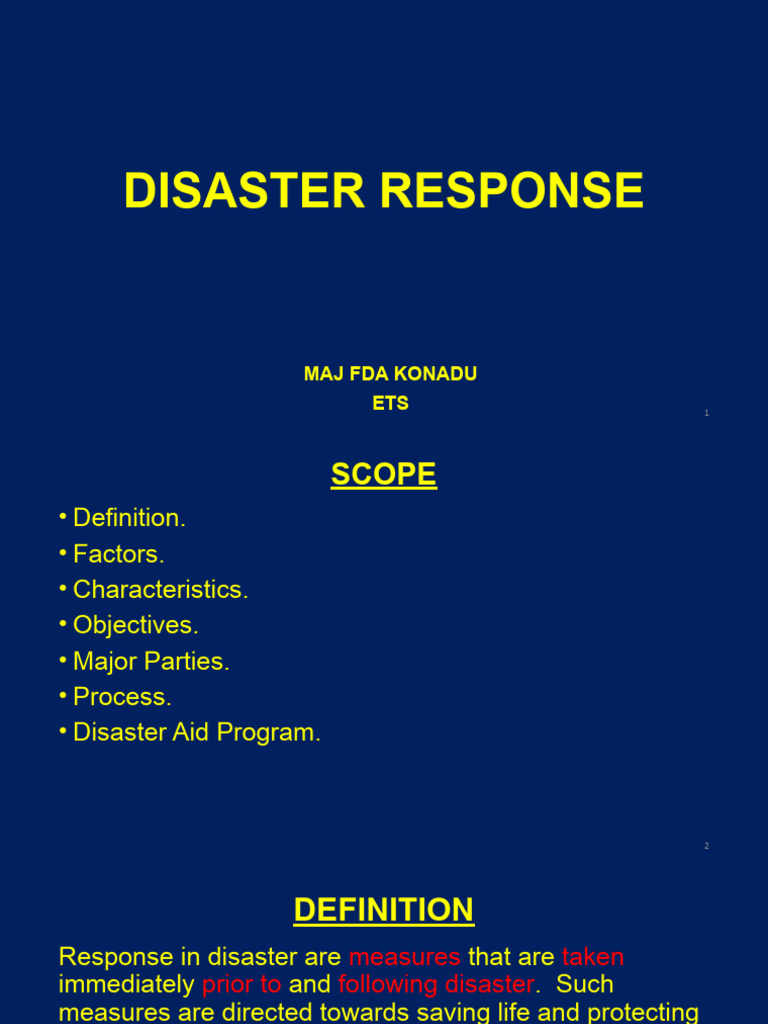 Disaster Response and Aid Overview | PDF | Emergency Management | Emergency