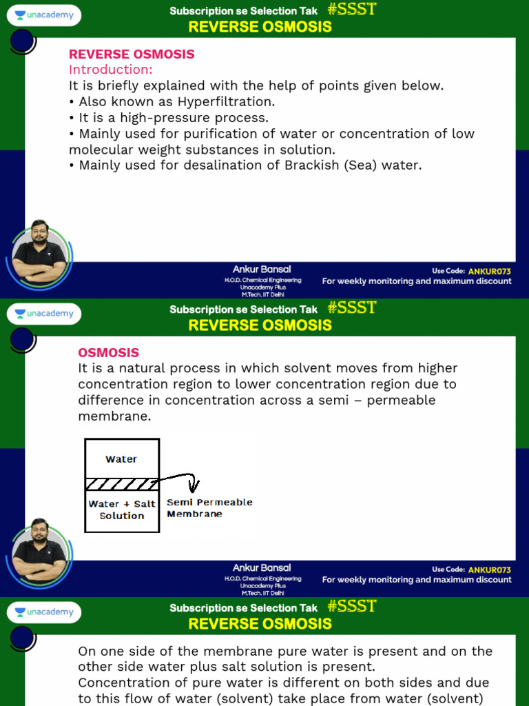 Reverse Osmosis WPP Format | PDF | Osmosis | Membrane