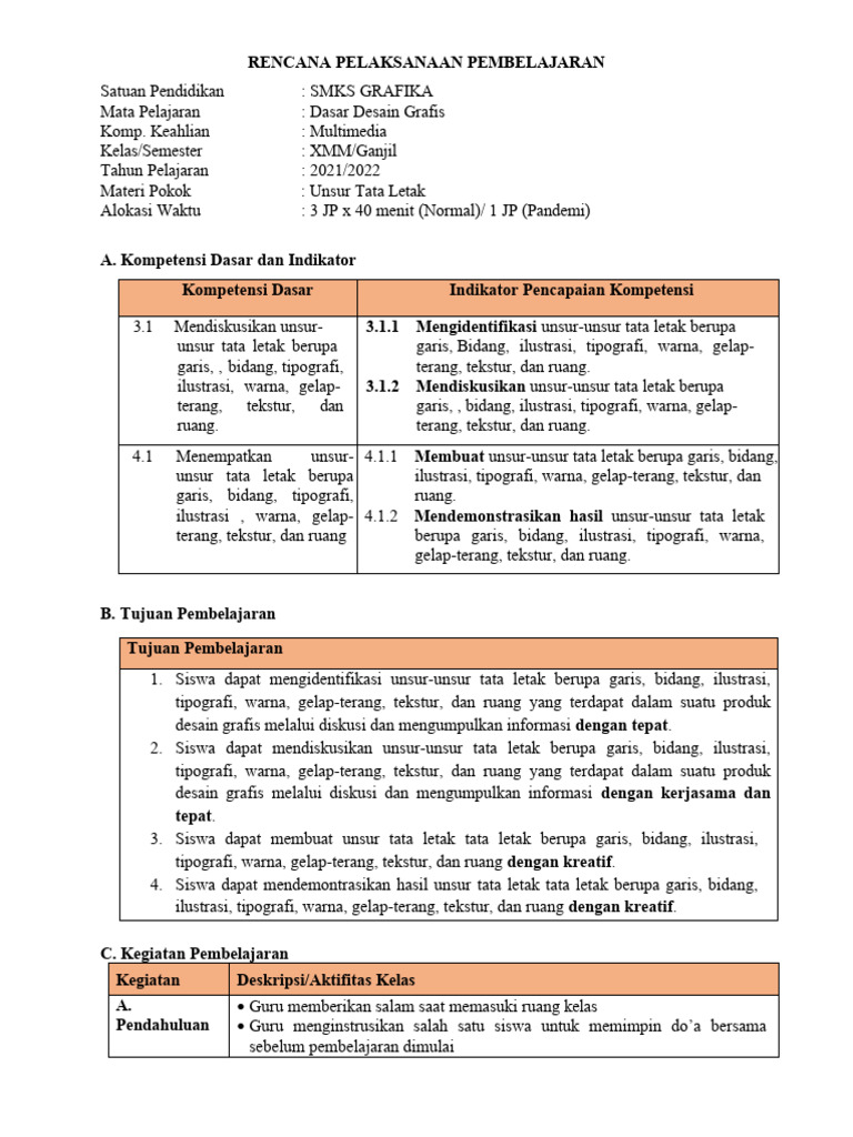RPP Desain Grafis Xii | PDF