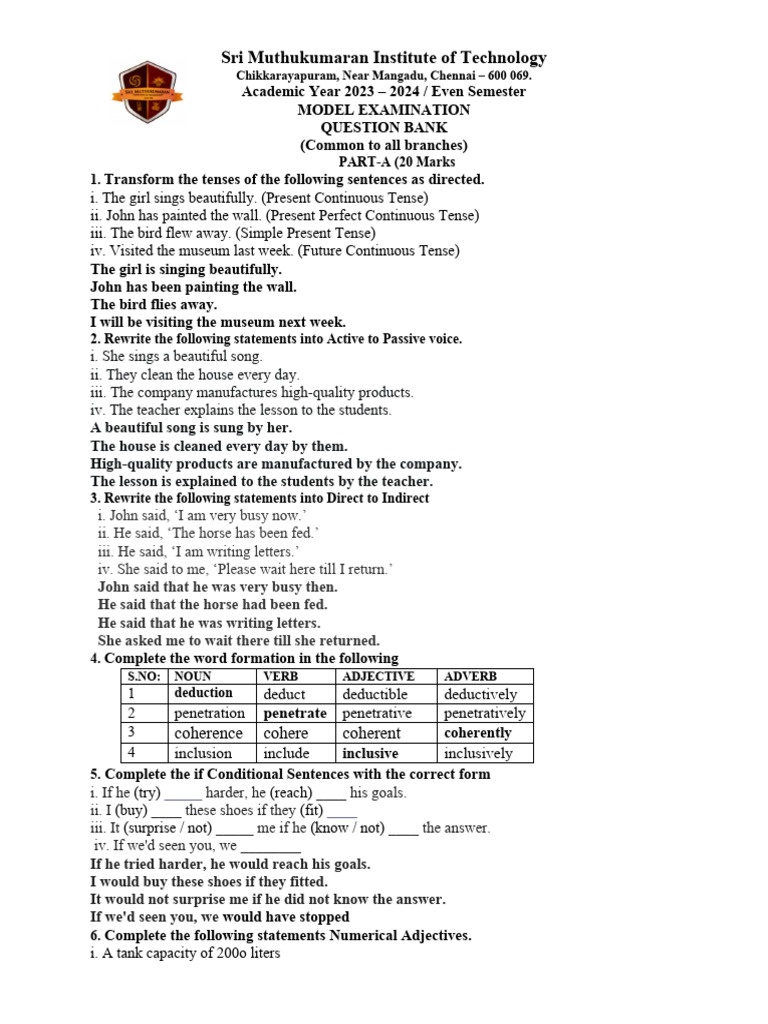 Model exam question bank 21 6 24 pdf web development online shopping
