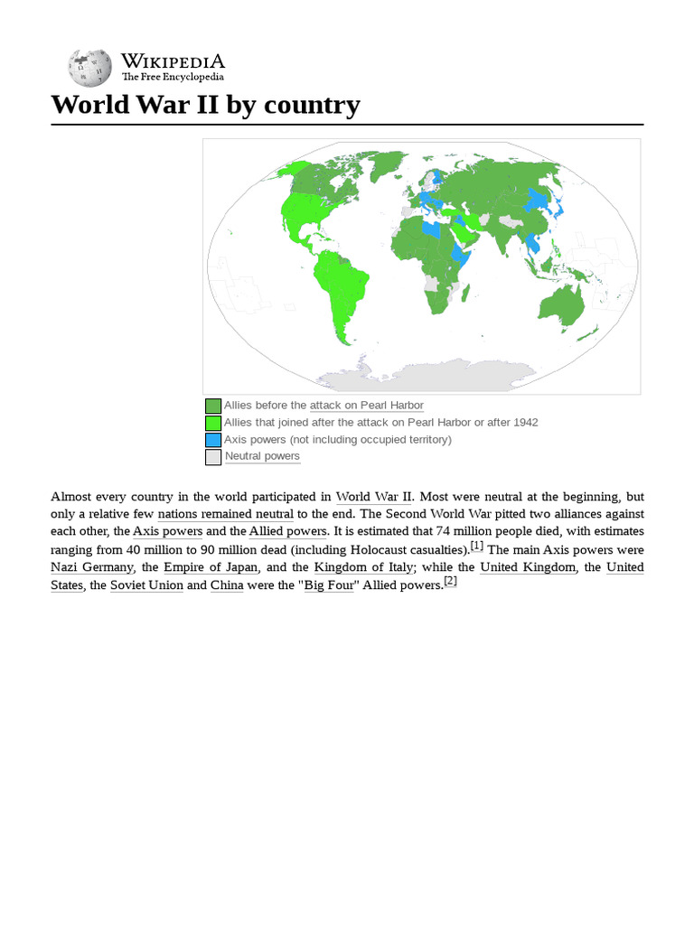 which country won the second world war 2