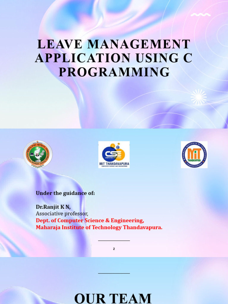Leave Management Application Using C Programming | PDF | Application ...
