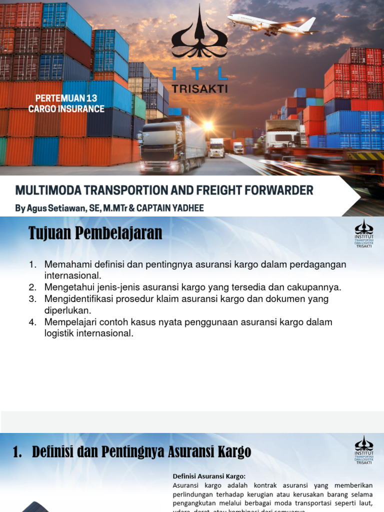 Pentingnya Asuransi Kargo dalam Logistik | PDF
