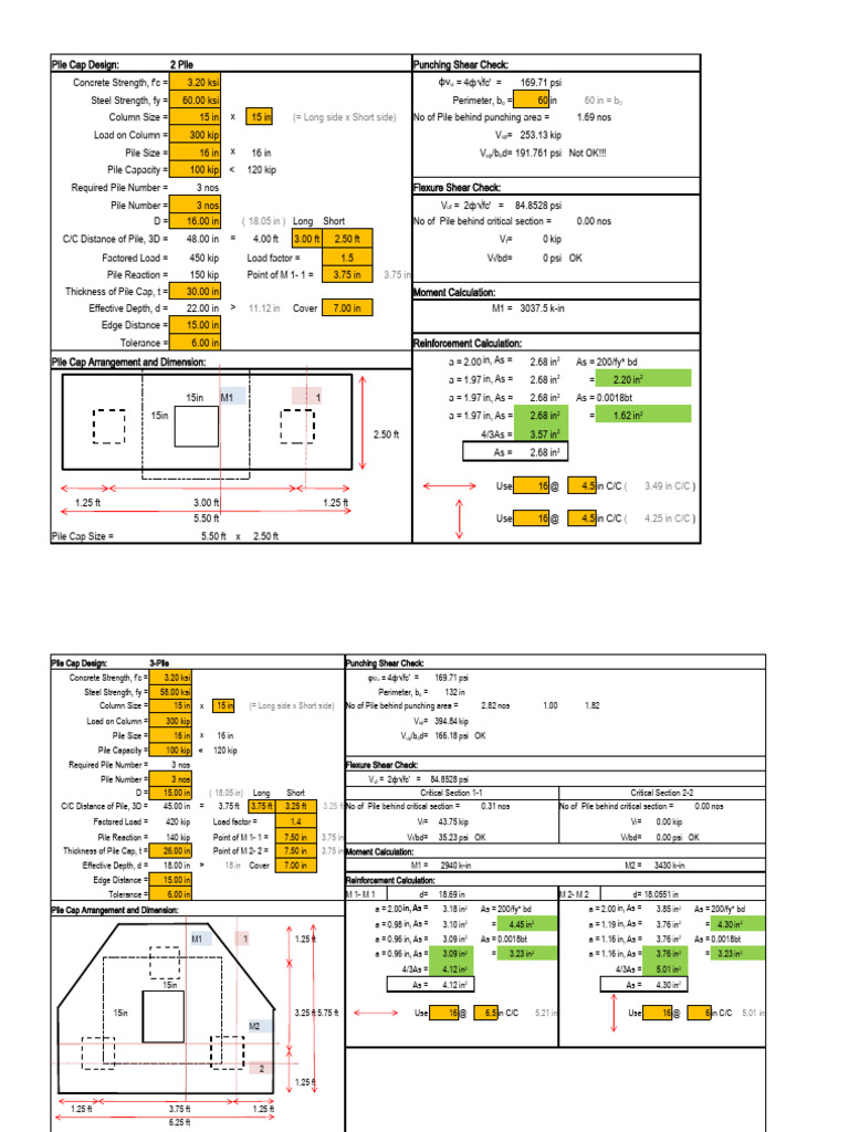 Pile Cap 2 To 14 | PDF | Deep Foundation | Building Materials