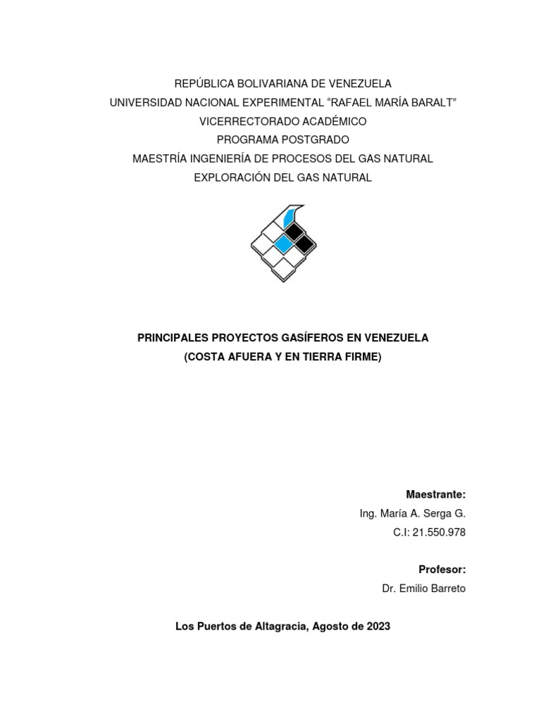 Proyectos Gasíferos en Venezuela: Mariscal Sucre | PDF | Gas natural ...
