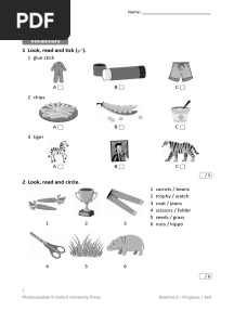 Beehive - Tests - Level 2 - Progress Test 1