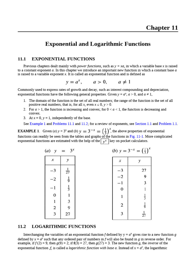 L6-Exponential and Logarithmic Functions | PDF | Exponential Function ...