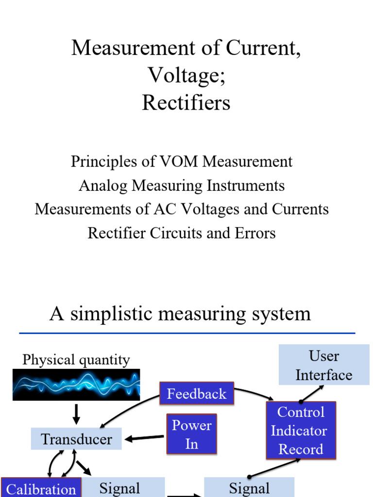 Week-11-Measurement of Current, Voltage Rectifiers | PDF | Manufactured ...