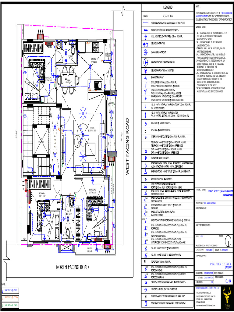 3RD Floor - Electrical Layout - Basavanagudi Residence | PDF ...