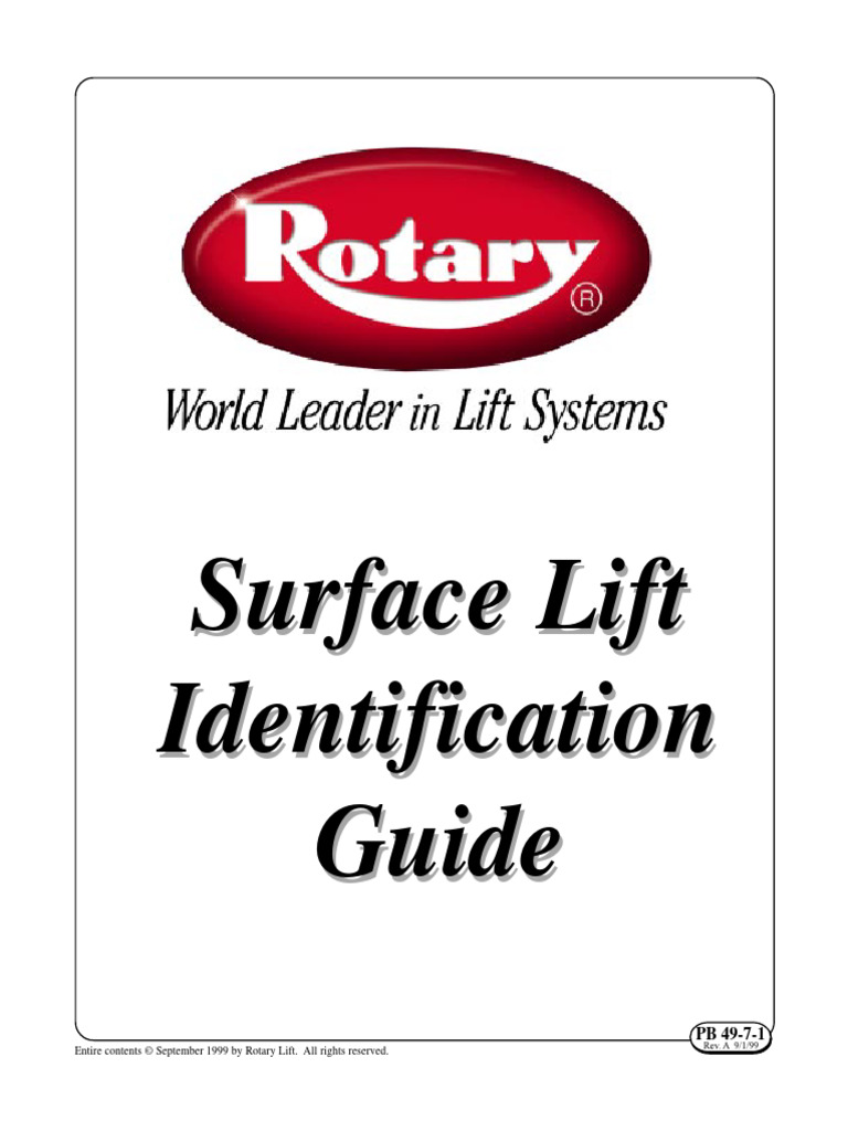 Rotary Lift Surface Lift Identification Guide | PDF | Elevator ...