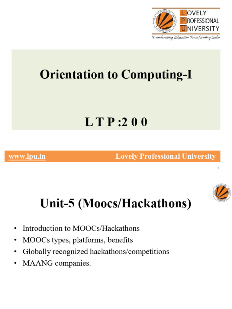 unit5 part2 | Download Free PDF | Massive Open Online Course | Computing