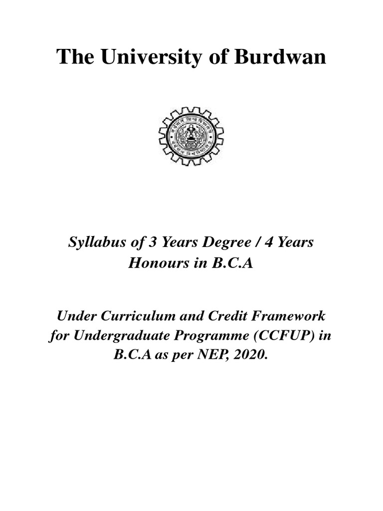 BCA Syllabus 2024 - Burdwan University | PDF | Vector Space | World ...
