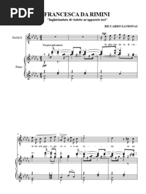 楽譜（新品）ザンドナーイ　オペラ「フランチェスカ・ダ・リミニ」ボーカルスコア Sheet Music - Opera - Zandonai - Francesca Da Rimini