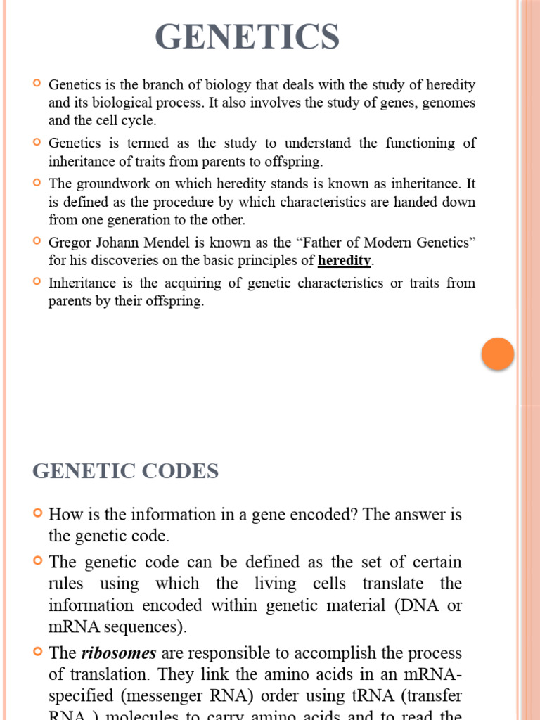 Unit IV Genetics | PDF | Genetics | Genetic Code
