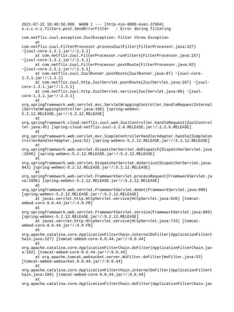 Premature Content Length Exception | PDF | Java Platform | Java ...