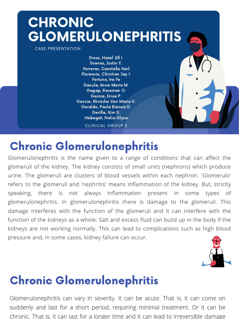 Chronic Glomerulonephritis Case Study | PDF | Edema | Causes Of Death