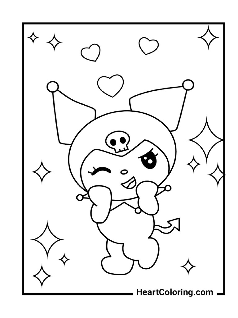 4375-25-incredibly-happy-kuromi-kuromi-coloring-pages | PDF
